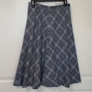 Pendleton Wool Plaid A Line Skirt Sz 12 Vintage